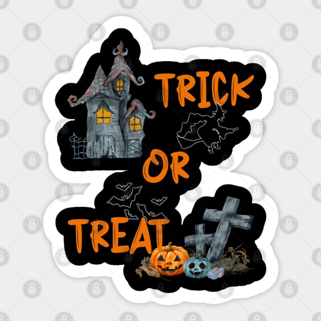 Trick or Treat, Halloween, Spooky Sticker by KZK101